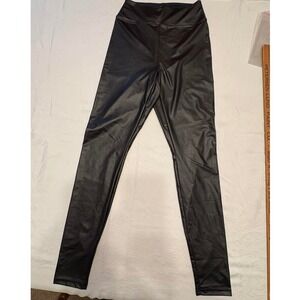OFFLINE by Aerie Black Faux Leather High Waisted Leggings Real Good Medium